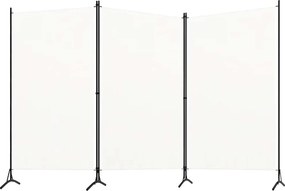 vidaXL Kamerscherm met 3 panelen 260x180 cm stof wit
