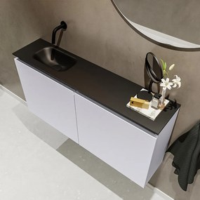 Mondiaz Ture 100cm toiletmeubel cale met wastafel urban links geen kraangat