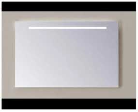 Sanicare Q-mirrors spiegel zonder omlijsting / PP geslepen 85 cm. 1 x horizontale strook met cold white leds