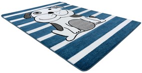 Tapijt PETIT PUPPY HOND HONDJE  blauw