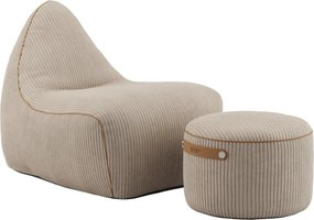Sackit Stoel & Pouf Indoor - Corduroy Beige