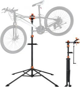 VEVOR Fietsreparatiestandaard, Fietsreparatiestandaard, Zware reparatiestandaard 36,3 kg, 1079,5-1900 mm Hoogteverstelbare fietsstandaard met vier poten, Zwart