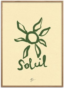 Ingelijste digitale print Soleil Vert