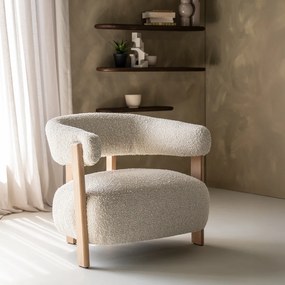 Armleuningstoel Boucle Beige