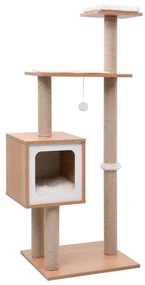 vidaXL Kattenkrabpaal met sisal krabmat 123 cm