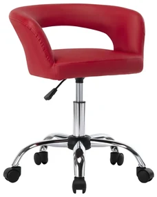 vidaXL Eetkamerstoelen 2 st kunstleer wijnrood