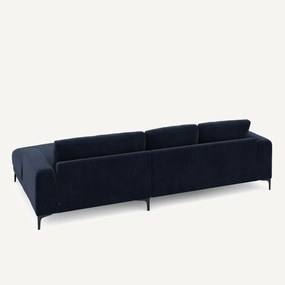 XL hoekbank rechts in chenille fluweel, MARSILE