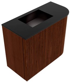 Mondiaz Joya 50cm toiletmeubel ronding rechts ruby met wastafel faye links 1 kraangat urban