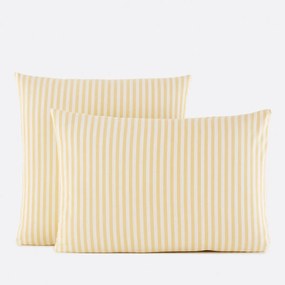 Katoenen kussensloop, geweven-geverfde strepen, SOIZIC JAUNE