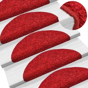 vidaXL Trapmatten 5 st 65x25 cm rood