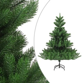 vidaXL Kunstkerstboom Nordmann met LED's en kerstballen 120 cm groen