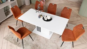 LEONEL Wit Mat – MODERNE VOUWTAFEL TOT 180 cm!