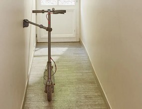 Mottez fietsen/stepdrager muur zwart - Fietsenrekken en -haken - 16x36x11cm