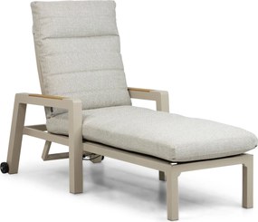 Lifestyle Garden Furniture Evora Ligbed Verstelbaar Aluminium Zand/Beige