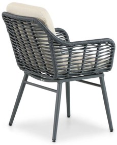 Tuinstoel Aluminium/rope Grijs-antraciet Coco Antoni