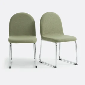Set van 2 stoelen, poten chroom, Marsso