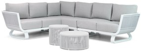 Hoek loungeset  Aluminium/rope Wit 6 personen Santika Furniture Santika Corniche