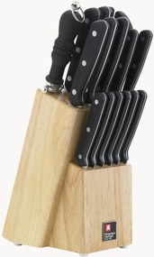 Keukenmessen set Cucina met houten blok, 16-delig