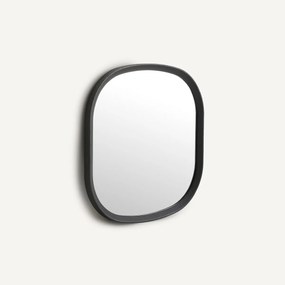 Vierkante spiegel van massief eiken, H60 cm, Orion