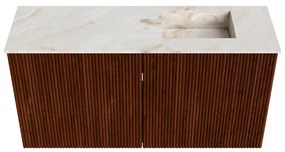 Mondiaz Joya DLux 80cm toiletmeubel ruby met wastafel faye rechts 1 kraangat frappe