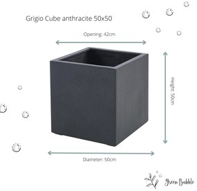 Pot Grigio Cube Antraciet
