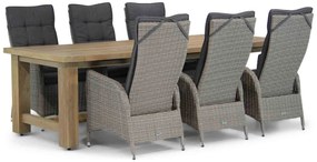Tuinset 6 personen 260 cm Wicker Grijs Garden Collections Lincoln/Fourmile