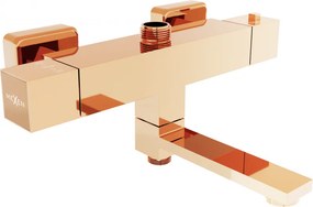 Mexen Cube thermostatische bad- en douchekraan, roze goud - 77910-60