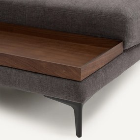 Voetensteun met dienblad, gevlochten polyester, MODERNISTE, ontwerp Emmanuel Gallina