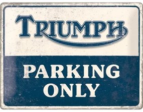 Metalen bord Triumph - Parking Only