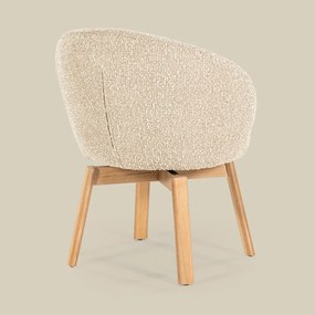 Eleonora Livia Eetstoel Hout Frame Taupe