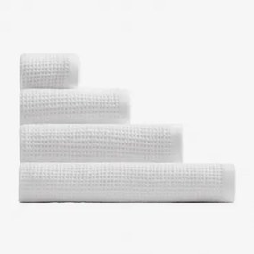 Fiorala Wafelkatoenen Handdoek Wit & Toalla Tocador (30 X 50 Cm) - Sklum