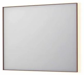 INK SP32 spiegel - 100x4x80cm rechthoek in stalen kader incl indir LED - verwarming - color changing - dimbaar en schakelaar - geborsteld koper 8410064