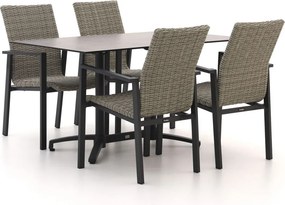Diningset Manifesto | 4 personen kunststof | Tuinset stapelbaar | 5-delig | Kees Smit Tuinmeubelen