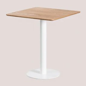 Square Bar Table In Ash Veneer Frappe ↔︎ 60 Cm & Wit - Sklum