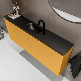 Mondiaz Ture 120cm toiletmeubel ocher met wastafel urban midden 1 kraangat