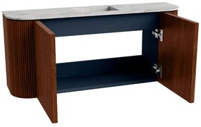 Mondiaz Joya DLux 95cm toiletmeubel ronding links/rechts ruby met wastafel faye midden 1 kraangat glace