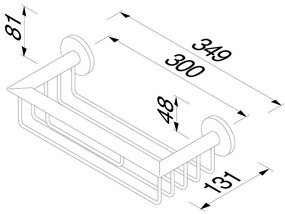 Geesa Nemox douchemand 34,9cm zwart