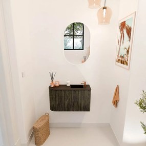 Mondiaz Joya 70cm toiletmeubel ronding links shadow met wastafel faye rechts 1 kraangat urban