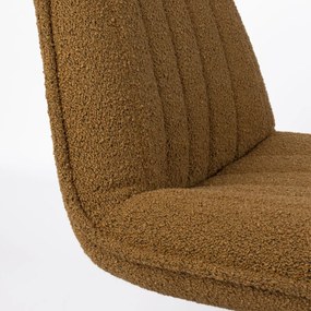 Draaibare Fauteuil Okergeel Boucle