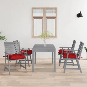 vidaXL Tuinstoelen 4 st met kussens massief acaciahout