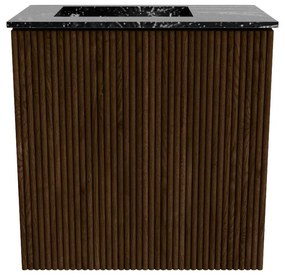 Mondiaz Joya DLux 40cm toiletmeubel walnut met wastafel faye links 1 kraangat lava