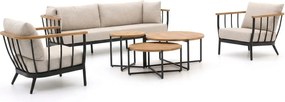 Stoel-bank loungeset Apple Bee | 4 personen | Loungeset Zwart | Aluminium | Kees Smit Tuinmeubelen