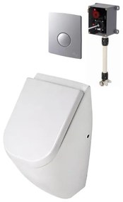 Plieger Chicago urinoir pack met deksel spoelmechanisme en bedieningspaneel matchroom wit URINOIRPACK COMPLEET WIT