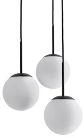 Hanglamp in metaal en opaline, Theide