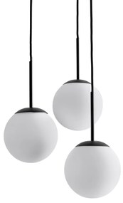 Hanglamp in metaal en opaline, Theide