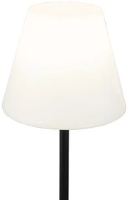 Buiten vloerlamp zwart met witte kap 35 cm IP65 - Virginia