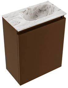 Mondiaz Ture DLux toiletmeubel 40cm rust met wastafel glace rechts met kraangat