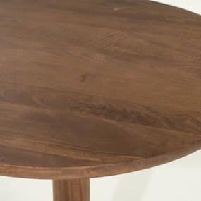 Bistro Eettafel Rond Walnoot - 70 X 70cm.