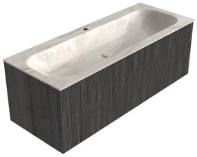 Mondiaz Kurve-dlux 120cm badmeubel shadow met 1 lade en wastafel big large midden 1 kraangat ostra