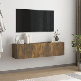 vidaXL Tv-wandmeubel 120x30x30 cm bewerkt hout gerookt eikenkleurig